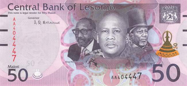 Lesotho p28 50 Maloti 2021